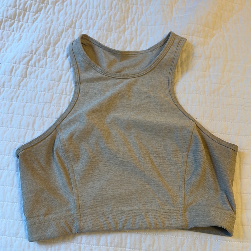 Outdoor Voices Athena Bra Crop Top Oatmeal small